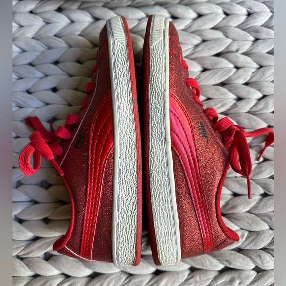 Puma Basket Holiday Glitz Casual Juniors Shoe - Picture 3 of 7